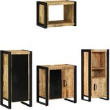  Set namještaja za kupaonicu 4 kom. Smeđa i crna | shoptok.hr
