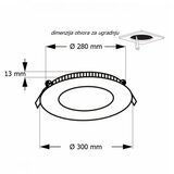  LED PANEL U/Z KNC1-24W 6500K | Eponuda.com
