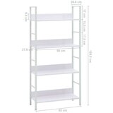 vidaXL Police za knjige s 4 razine bijele 60 x 27,6 x 124,5 cm iverica | shoptok.hr