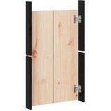  Vanjska kuhinjska vrata MEPPEL 2 kom crna 50x9x82 cm masivna borovina | shoptok.hr