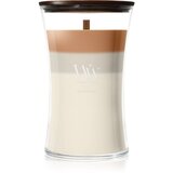 WoodWick Trilogy Café Macchiato dišeča sveča z lesenim stenjem 610 g | Shoptok.si
