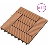  Pločice za decking 11 pcs Smeđa 30 x 30 cm Drvoplastična smjesa | shoptok.hr