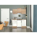 Mömax Moderen Mini Kuhinjski Blok Z Aparati Samoa, Bela, Hrast | Shoptok.si