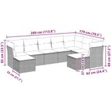 9-dijelni set vrtnih sofa od poliratana s jastucima svjetlosivi | shoptok.hr
