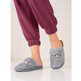 SHELOVET Women's slippers gray Cene'.'