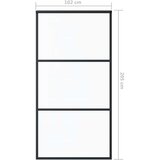  Klizna vrata od stakla ESG i aluminija 102 x 205 cm crna | shoptok.hr