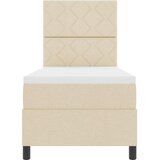  Krevet s opruga kutije s uzglavljem Krema 80 x 200 cm tkanina | shoptok.hr