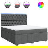 Maison Chic Box spring postelja - Vzmetna postelja z vzmetnico temno siva 180x200 cm blago SL4510, (21903273) | Shoptok.si