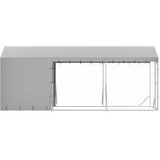 Vanjski kavez za pse s krovom srebrni 2x6x2,5 m pocinčani čelik | shoptok.hr