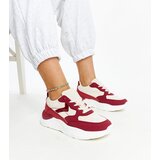 Gemre Beige and red platform sneakers Nereida | Shoptok.si