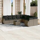  11-dijelni set vrtnih sofa poliratan s jastucima svijetlosivi | shoptok.hr