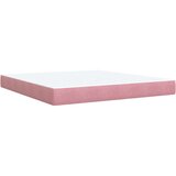 vidaXL Box spring postelja z vzmetnico roza 180x200 cm žamet | Shoptok.si