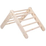 MeowBaby Svetlo modra/naravni borov les trikotnik 61x60x60 cm Montessori - | Shoptok.si