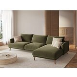 Micadoni Zelena baršunasti kutna garnitura (s desnim kutom/s ležaljkom) Naomi – | shoptok.hr