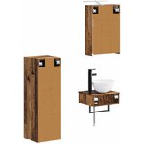  Set ormarića za kupaonicu 4 pcs Staro drvo 43 x 16 x 62,5 cm | Shoptok.si