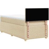  Okvir kreveta s oprugama i madrac krem 80x200 cm od tkanine | shoptok.hr