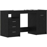 vidaXL Stol s ladicama Crni hrast 140 x 50 x 76 cm Konstruirano drvo | shoptok.hr