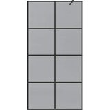  Zid za walk-in tuš Crna 100 x 195 cm Staklo otporno na udarce | shoptok.hr