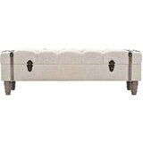 In Klupa za pohranu od masivnog drva i čelika 111 x 34 x 37 cm | shoptok.hr