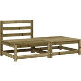 vidaXL Vrtna sofa bez naslona za ruke s jastucima i tabureom | shoptok.hr