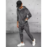 DStreet Men's Grey Velour Tracksuit