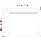  LED kopalniško ogledalo 60x80 cm, (20798381) | Shoptok.si