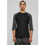 Urban Classics Contrasting 3/4 sleeve raglan t-shirt blk/cha