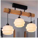 Brilagi Plafonski luster WOOD GLASS 3xE27/60W/230V borovina/crna/bela Cene