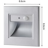  Brilagi - LED svetiljka za stepenište sa senzorom STEP LIGHT LED/1,5W/230V IP44 srebrna | Eponuda.com