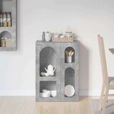  Strani šal Betonsko siva 59 x 35 x 80.5 cm Konstruiran les, (5000108593) | Shoptok.si