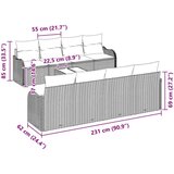  Sjedeća garnitura za vrt Bež 55 x 55 x 37 cm poliratan | shoptok.hr