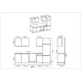 RESPEKTA Kuhinjski Blok Marleen 280cm, Bela, Visoki Sijaj | Shoptok.si