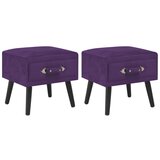 vidaXL Nočne omarice 2 kosa žamet 40x35x40 cm temno vijolične Cene