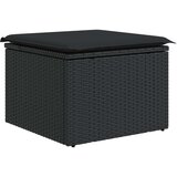 vidaXL 6-dijelni vrtni kauč set s jastučićima Crni poli ratan akacija | shoptok.hr
