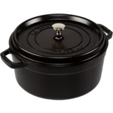 Round Cocotte, 26cm cast iron, black