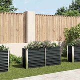  Povišena vrtna gredica antracit 160x40x77 cm pocinčani čelik | shoptok.hr