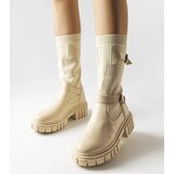 Gemre Beige stylish boots with elastic upper Ida Cijene
