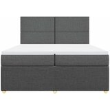  Krevet s oprugama i madracem tamnosivi 200 x 200 cm od tkanine | shoptok.hr