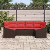  Set sofe 6 kom. Smeđa poliratan 234 x 123,5 x 85 cm | Shoptok.si