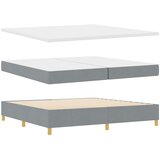  s opruga kutije Svijetlo siva 200 x 200 cm tkanina | shoptok.hr