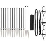 vidaXL Ograjni set Set 2 Siva Prašno lakirano jeklo 25 x 1 m Vzdržljiv | Shoptok.si