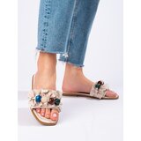 SHELOVET Women's flat-sole slippers beige | shoptok.hr