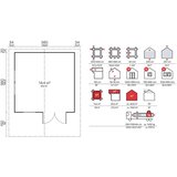 Male kuće Drvena vrtna kuća ENZO B 400 × 400 cm sa šindrom | shoptok.hr