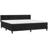  S oprugama i madracem crni 200x200 cm baršunasti | shoptok.hr
