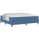 vidaXL Postelja s škatlastim vzmetenjem Modra 200x200 cm Kordna tkanina, (22083049) Cene
