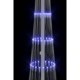 vidaXL LED božično drevesce Modra 138.5 x 138.5 x 399 cm Kovina | Shoptok.si