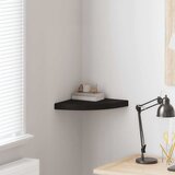  Plutajuća kutna polica crna 35 x 35 x 3,8 cm MDF | shoptok.hr