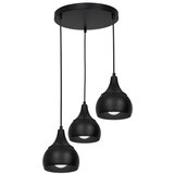  Luster na sajli AKTAN 3xE27/60W/230V, crni, okrugli | Eponuda.com