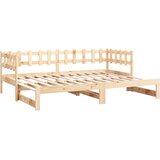  Dnevni ležaj na izvlačenje 2 x (90 x 200) cm masivna borovina | shoptok.hr