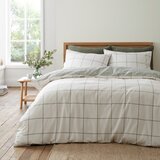 Bianca Zelena/kremno bela flanelna posteljnina za zakonsko posteljo 200x200 cm Brushed Regal Check – | Shoptok.si